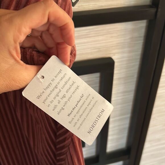 NWT Angie velvet burnout striped swing dress spaghetti straps Nordstrom rack siz - Picture 3 of 6